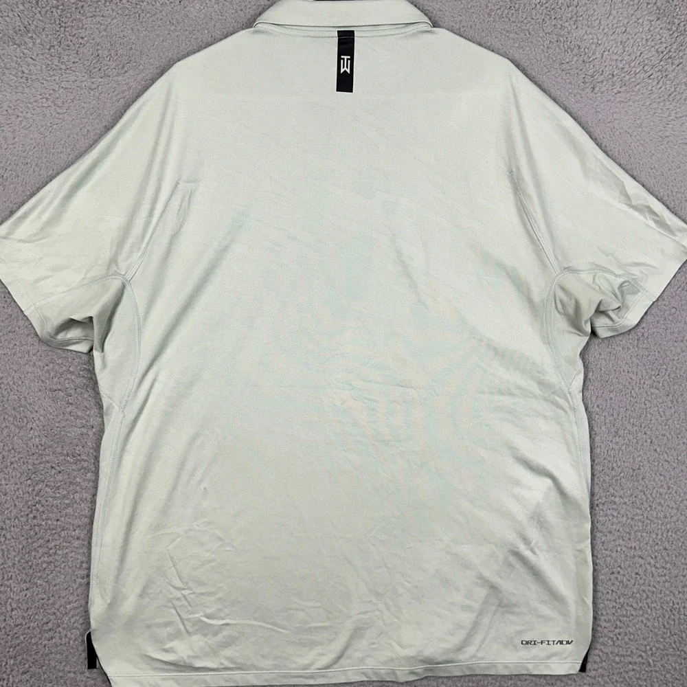 Nike Tiger Woods Collection Polo Mens XL Dri-FIT ADV Seafoam Green Golf Rugby